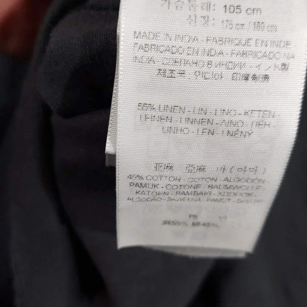 Levis Button Down Shirt Men XL Black Modern Fit Linen Blend Western Pearl Snap